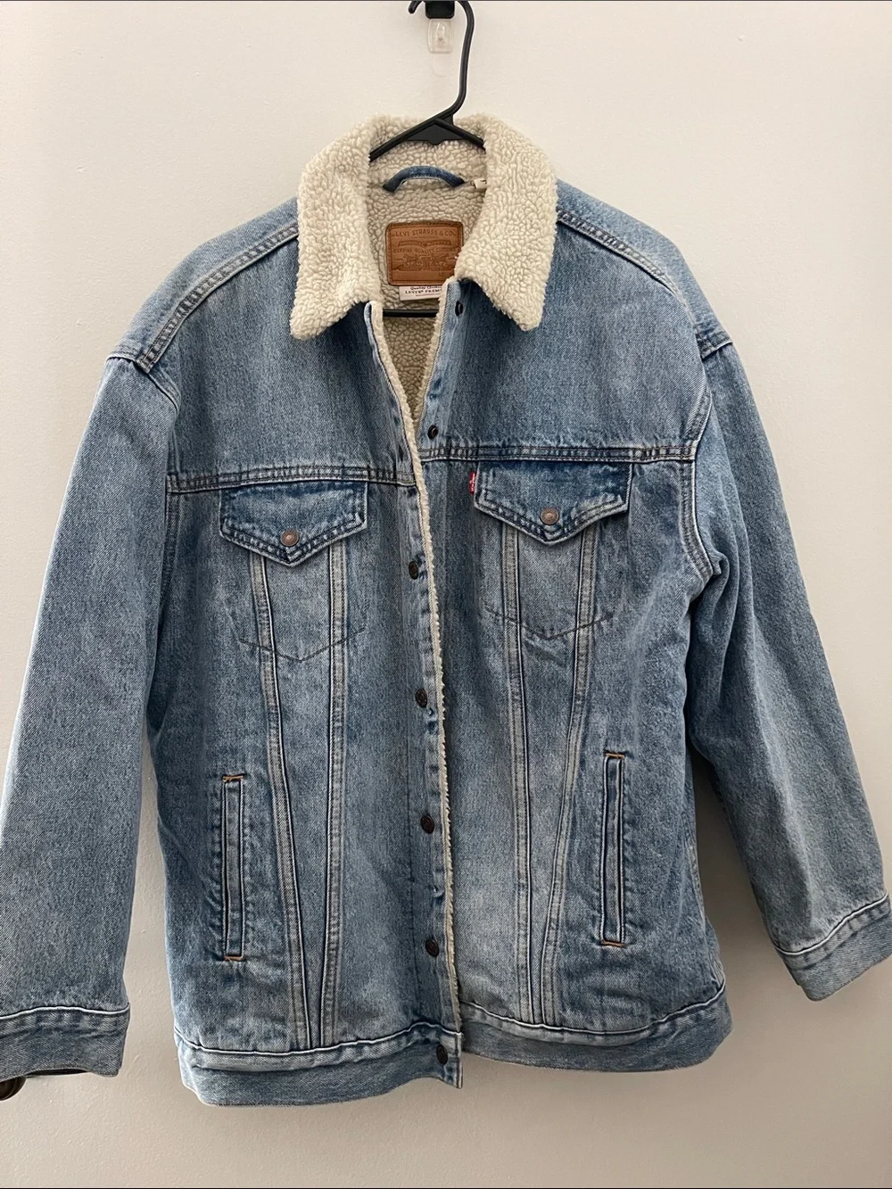 Levi's Light Blue Denim Sherpa-Lined Jacket